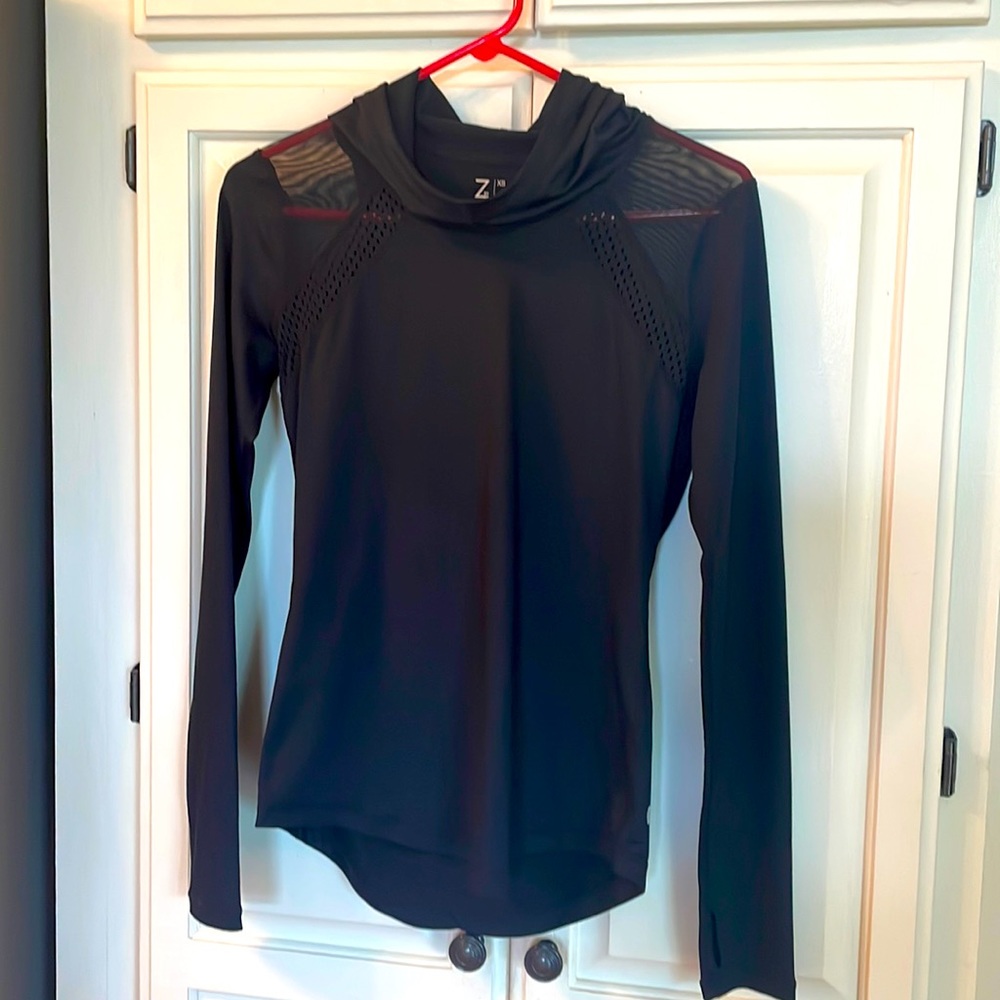 Zella xs “dry fit” material hooded shirt